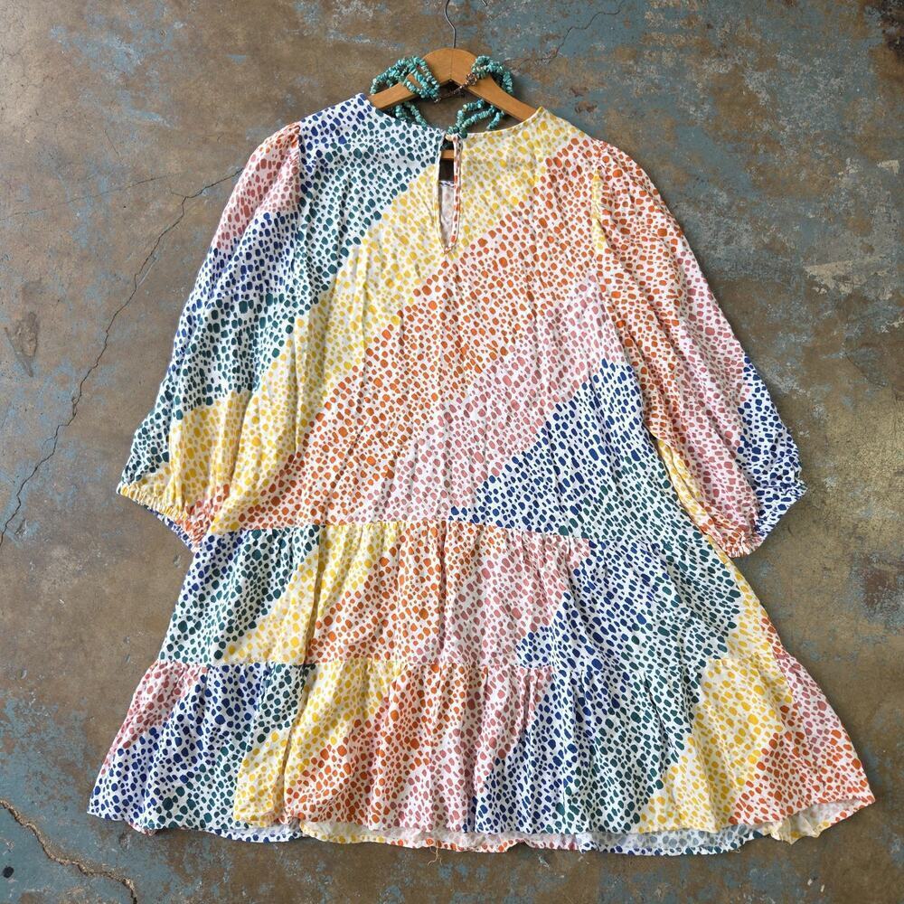Eloquii Elements Colorful Dress Plus Size 18 Dots Whimsical Rainbow Fun Mod - Picture 12 of 12